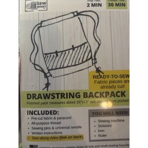 The Sew What Box Subscription  Kit - Sew Adventurous Drawstring Backpack